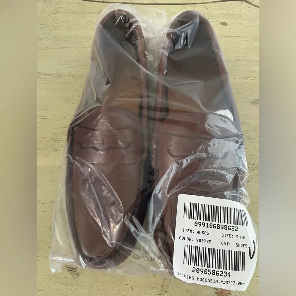 J. CREW Classic Leather Driving Shoes in Brown Size 9 1/2‎ M $178 AW685